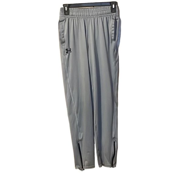 •UNDER AMOUR• UA GREY JOGGER/TRACK PANT SIZE ADULT SMALL EUC W/POCKETS - Picture 1 of 7